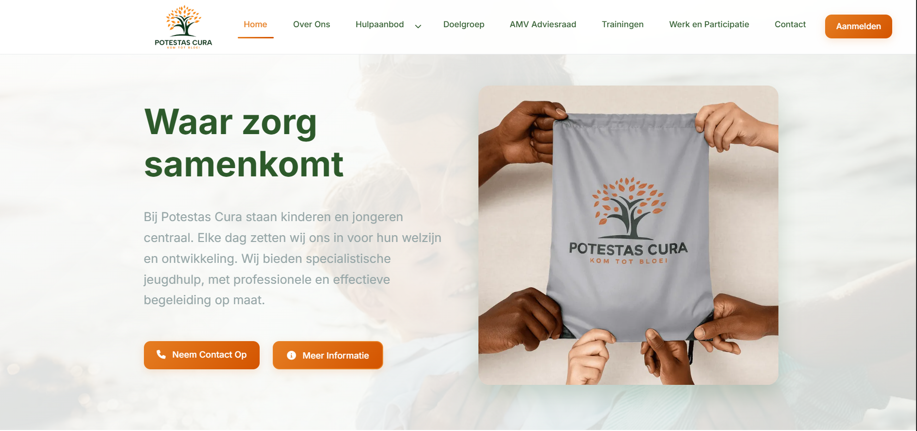 Potestas Cura website screenshot